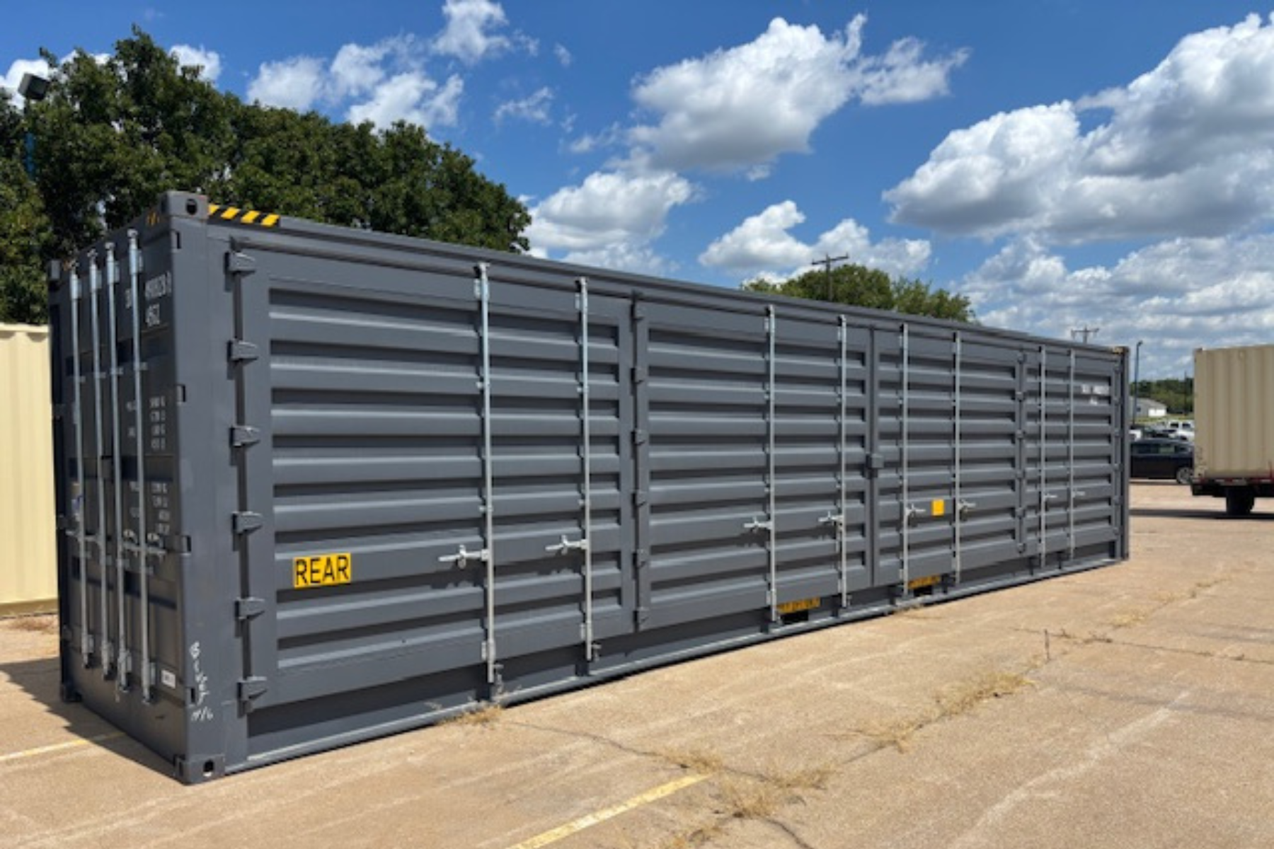 40' High Cube 1-Trip, FULL Side Open Shipping Container – XCaliber