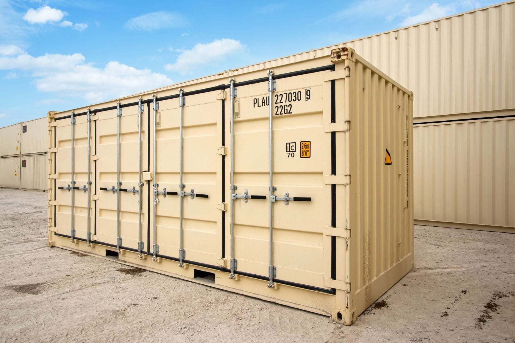 20×8 Container With Side Door to store room With Secure anti vandal Lock Boxes 20