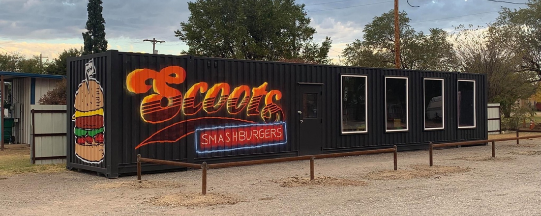 XCaliber Container 40 ft Custom Container Business Scoots Smashburgers
