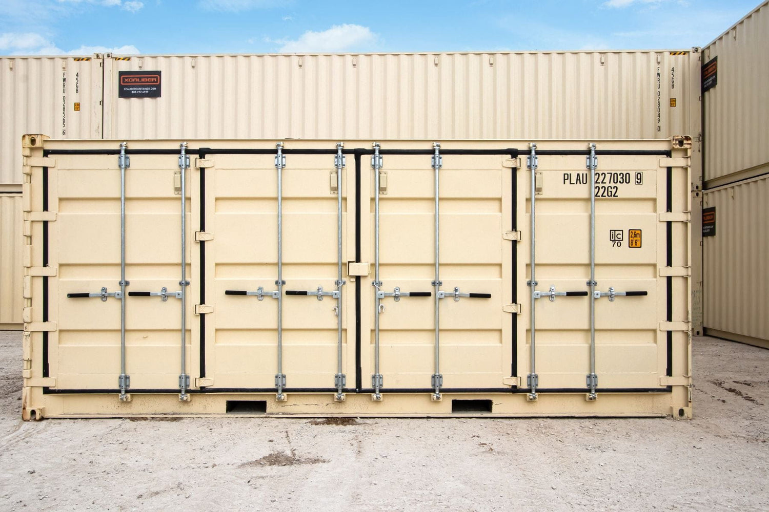 20’ Standard 1-Trip, Full Side Open Shipping Container – XCaliber Container